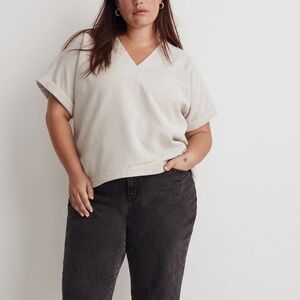 Madewell Plus Corduroy Renata V-Neck Top